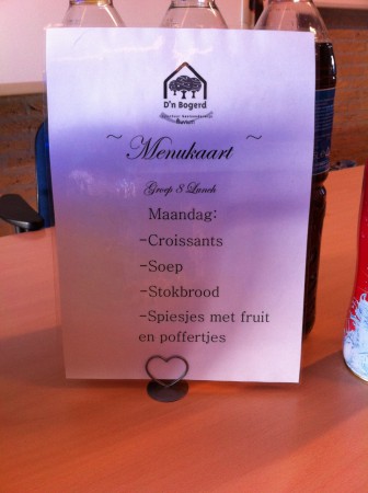 het menu voor maandag