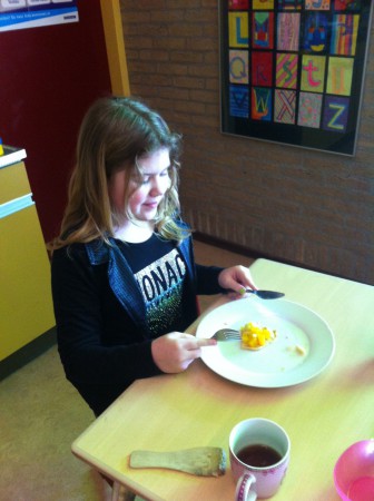 Een pannenkoekje met fruit is ook lekker!