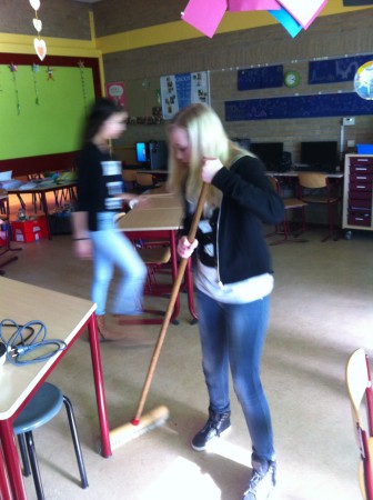 Weer zorgen dat de klas netjes is...