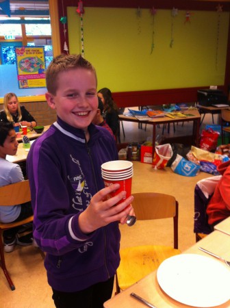 De bekertjes met fruit smaken ook héél goed!