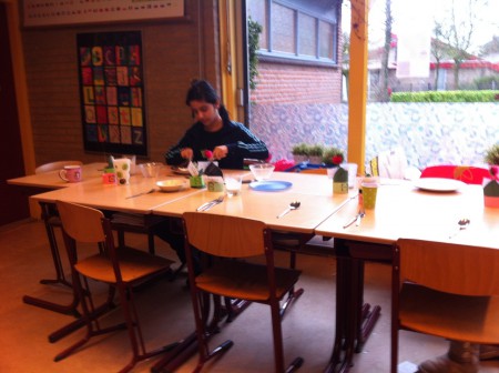 Lekker rustig als iedereen in de rij staat...